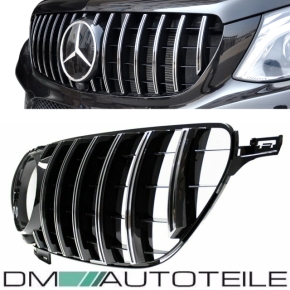 Grille Black Chrome fits on Mercedes GLE (ML) W166 up 2015 to Sport-Panamericana GT 