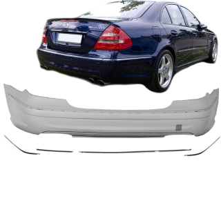 Mercedes W211 Heck Stoßstange hinten ohne PDC aus ABS 02-06 +Zubehör für E55 AMG