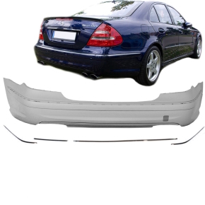 Sport Rear Bumper without park System ABS fits on Mercedes W211 02-06 + accessories for E55 AMG
