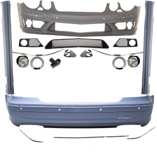 Mercedes W211 bodykit Front Bumper rear Side Skirts + accessories for AMG E63