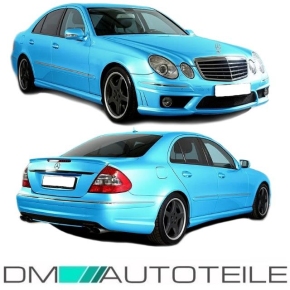 Mercedes W211 bodykit Front Bumper rear Side Skirts + accessories for AMG E63