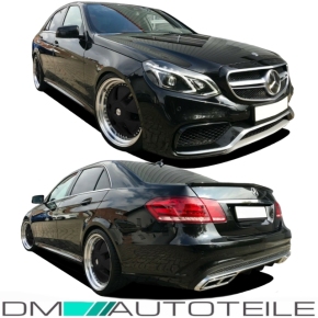 Bodykit Front Heck Stoßstange Seitenschweller +Grill + Zubehör passt für Mercedes W212 Mopf nicht E63 AMG